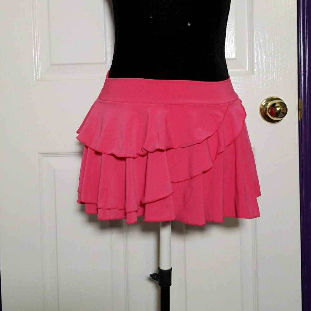Hot pink Latin dance skirt